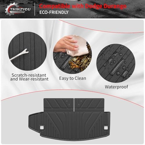 3rd Row Backrest Mats & Trunk Mat for 2016-2026 Dodge Durango - Image 4