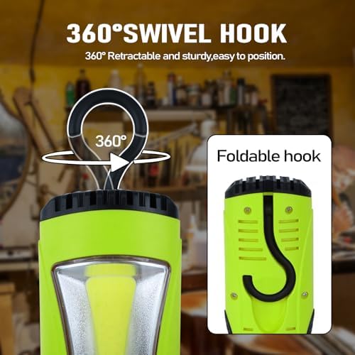 EP 15 Ft LED Work Light, 1200 Lumen COB LED Trouble Light, Green - Image 4