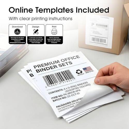 8.5" X 11" Matte White Full Sheet Labels (30 Sheets, 30 Stickers) - Image 3
