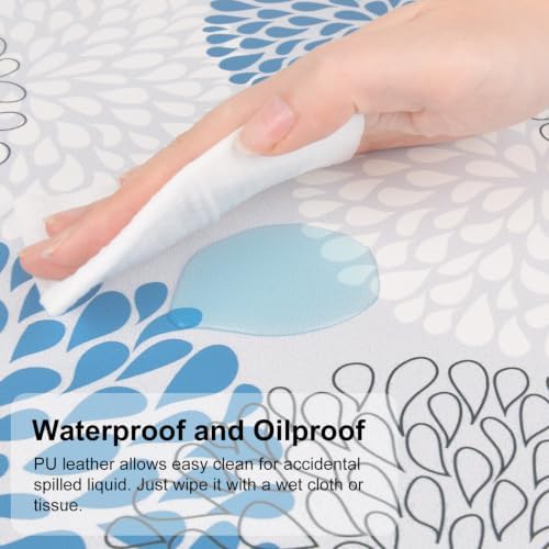 QIYI PU Leather Large Mouse Pad, Waterproof Desk Mat, 31.5" x 15.7", Dahlia - Image 3