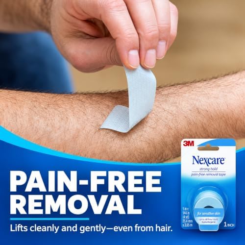Nexcare Sensitive Skin Low Trauma Tape, 4 Count – Gentle Adhesive Medical Tape for Fragile or Delicate Skin, Hypoallergenic & Latex-Free, Ideal for Post-Surgery Care, Pediatric Use, Frequent Changes - Image 3