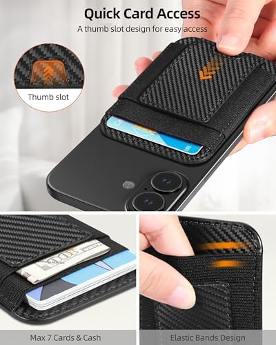 For Magsafe Wallet, 7 Card Holder, RFID Blocking, Strongest Magnet - Image 4