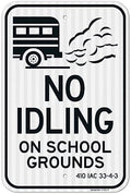 No Idling On School Grounds 410 IAC 33-4-2 Sign, by SigoSigns