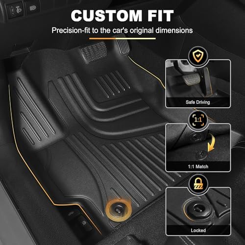 Floor Mats Fit for Toyota Corolla Sedan 2014-2019, Floor Liners + Cargo Mat - Image 3