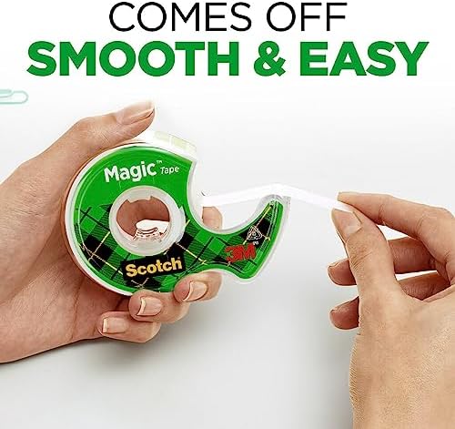 Scotch Magic Tape, 4 Dispensered Rolls, Numerous Applications, Invisible, Engineered for Repairing, 3/4 in. x 300 in. - Image 4