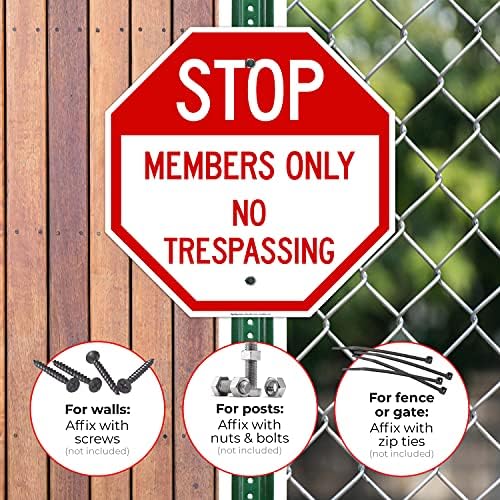 Members Only No Trespassing Sign, - Image 4