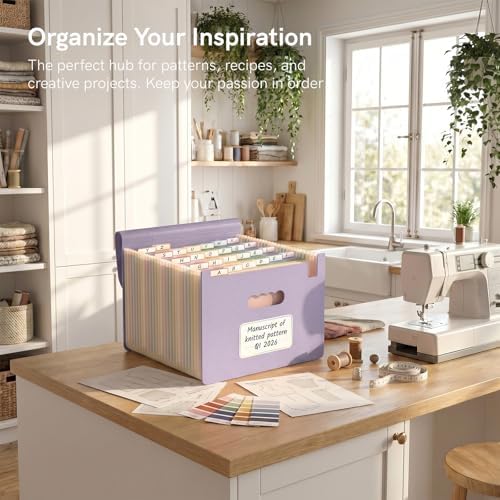 ABC life 26 Pockets Accordion File Organizer, Dusty Lavender - Image 6