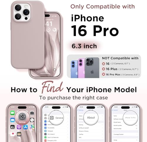 GolbinBox Magnetic for iPhone 16 Pro Case, Silicone Cover, Light Taro - Image 2