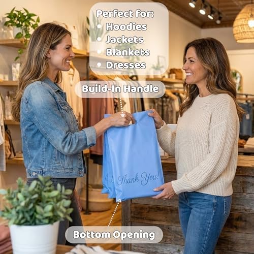 Donyson Blue Poly Mailers, 12x15, 50 Pack, Shipping Bags for Clothing - Image 2