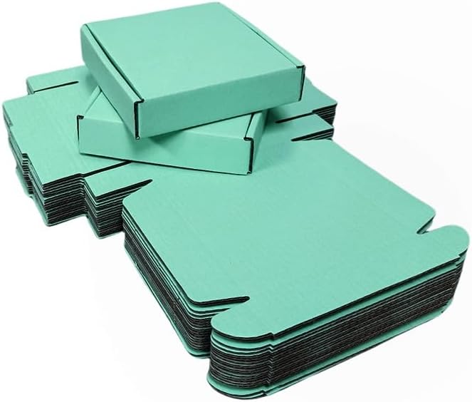 15 Pcs 5.1 x 5.1 x 1.2 inches Mini Size Shipping Boxes Corrugated Cardboard - Image 4