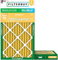 Filterbuy 20x36x2 Air Filter MERV 11 Pet & Allergy Defense (2-Pack) by Filterbuy