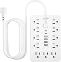 20 FT Flat Plug Surge Protector Power Strip, 11 Multiple AC Outlets by Unknown