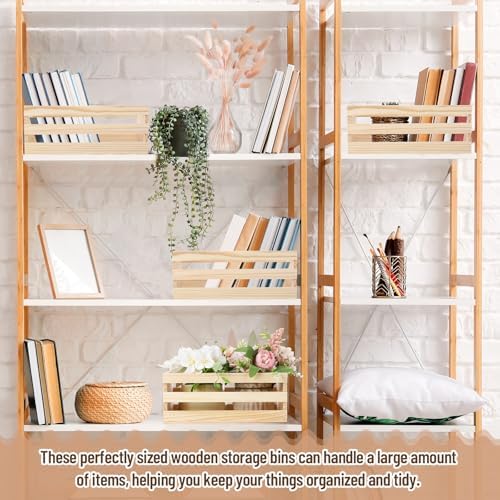 Cinnvoice 6 Pcs 9.5'' Halloween Small Wooden Crate for Storage - Image 6
