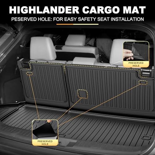 AOMSAZTO Floor Mats for Toyota Highlander 2020-2026 7 Seats (Gas & Hybrid) - Image 5