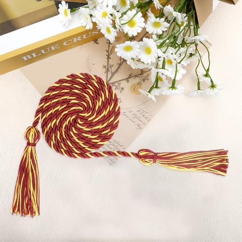 Honor Cords Maroon Gold Graduation Cords Honors Cord for Graduation Ropes Grad Accessories 67" Long Braided Cord for Party Decorations Bachelor Gown - Image 3