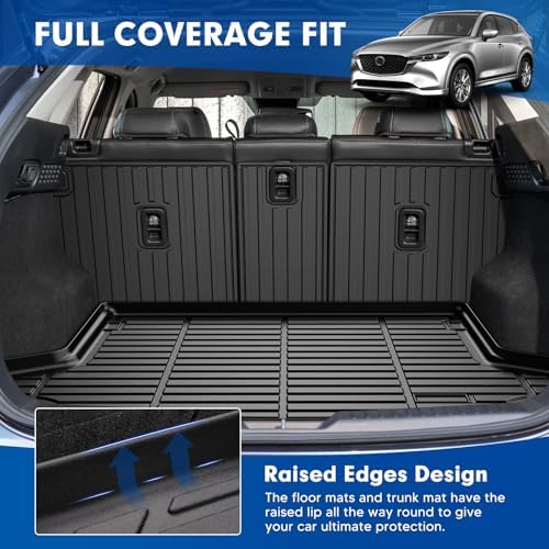 Mixsuper Cargo Liner for Mazda CX-5 CX5 2017-2024 2025, All Weather Trunk Mat Backrest Mat TPE Back Seat Cover Protector for CX5 Accessories - Image 3