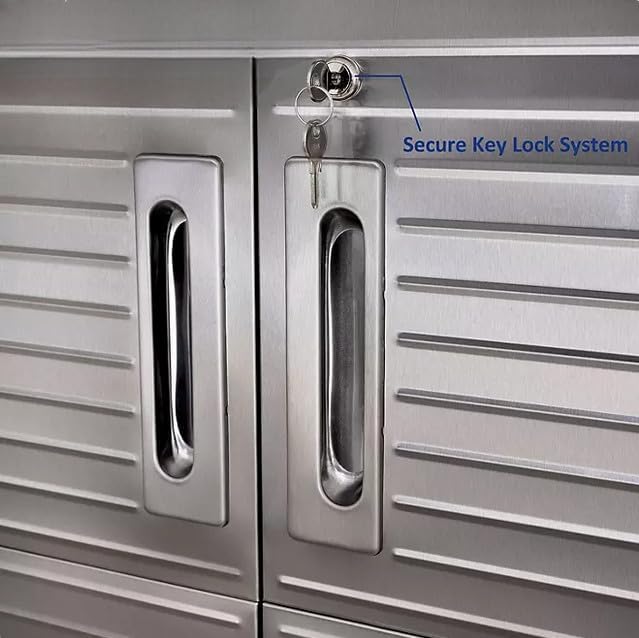 Heavy-Duty Commercial Storage Cabinet (Red, 48" W x 24" D x 72" H) - Image 7