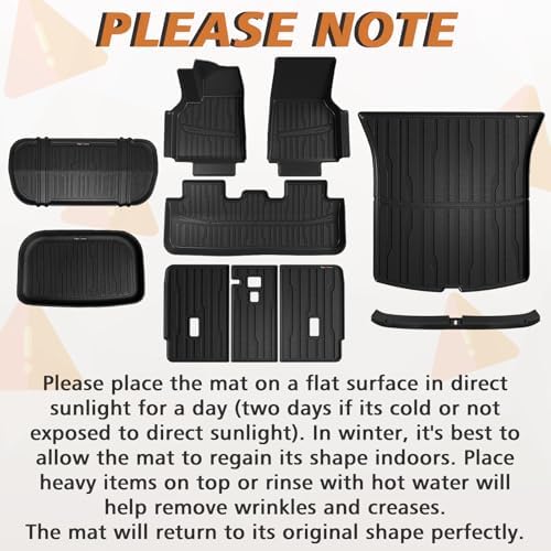 TripleAliners 10PCS Floor Mats Full Set for 2025 2026 Tesla Model Y Juniper - Image 6