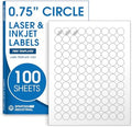 0.75" Round Labels for Laser & Inkjet, Spartan Industrial Template C001 by SpartanIndustrial