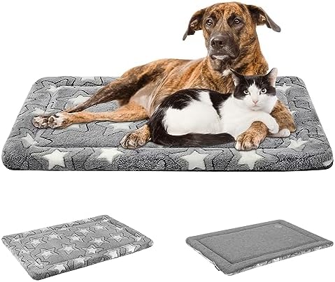 EMPSIGN Dog Crate Pad for 54"x37" Dog Crate, Star Pattern/Grey by EMPSIGN