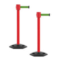 Montour Line MSR760 Set of 2 Retractable Belt Barrier Stanchion, Rubber Base by Montour+Line