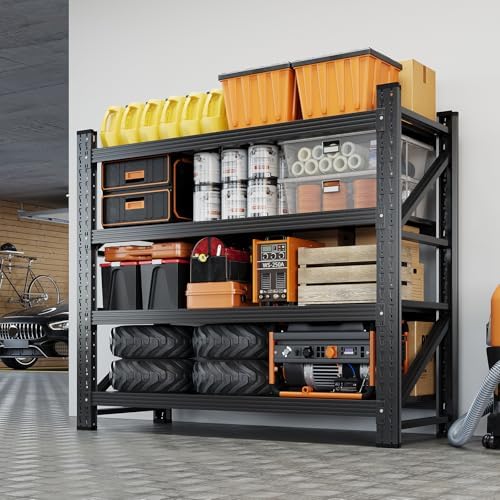 Yizosh 48" W Metal Garage Storage Shelves,Heavy Duty Adjustable Steel Organization Shelving,Utility Rack Shelf,48" W x 24" D x 69" H for Basement,Warehouse,Industrial - Image 6