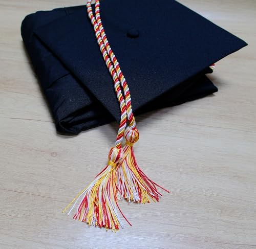 Graduation Honor Cords, 68" Long (Gold/White/Red) - Image 4