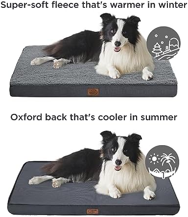 Bedsure Washable Dog Bed Medium Size Dog with Comfy Sherpa, 30IN Dark Grey - Image 5