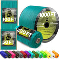 Paracord Rope 550 lb 4mm – Parachute Cord – Utility Camping Rope by TECEUM