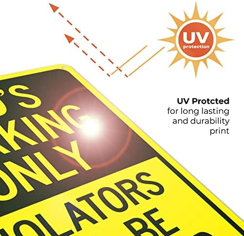 Dad's Parking Only Violators Will Be Grounded Sign, 10x14 Inches, Rust Free - Image 7