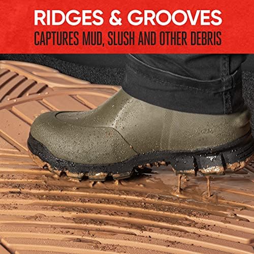 Motor Trend FlexTough Performance All Weather Rubber Car Floor Mats with Cargo Liner - Full Set Front & Rear Floor Mats for Cars Truck SUV, Automotive Floor Mats (Beige) - Image 5