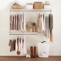 Rubbermaid Configurations Custom Closet Kit 3-6 Ft. Adjustable Metal Wire Shelving White Finish Expandable Organization System Hardware Included for Home Closet/Pantry/Laundry/Mudroom by Rubbermaid