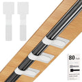 80PCS Hook and Loop Cable Straps, Cable Management Under Desk, Adhesive Cable Ties, Reusable Wire Organizers for Cords, Cords Management, Computer Accessories for Desk, Home Office Essentials, White by Sereficy