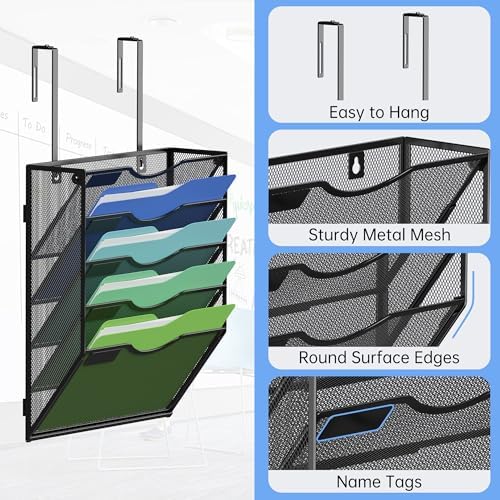 Kuntine.B Wall File Organizer Office Hanging Magazine Holder Wall File Organizer for Office Home - Image 3