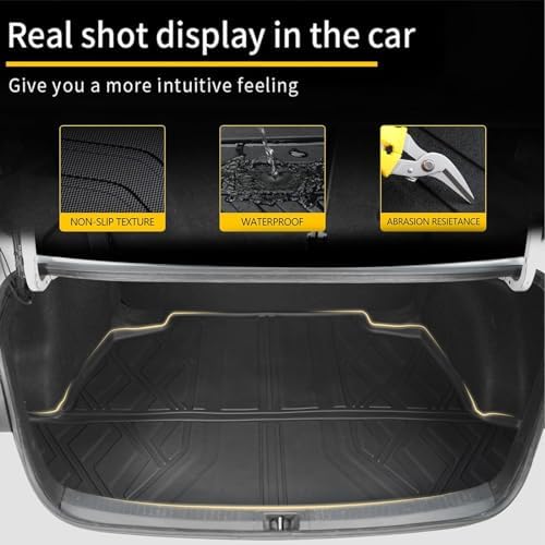 2020-2025 Corolla Cargo Liner for Toyota Corolla/Corolla Hybrid Sedan (Not Fit Corolla Cross & Hatchback Model) - Custom Fit Trunk Mat - All Weather Cargo Mat for Toyota Corolla 2020-2025 - Image 3