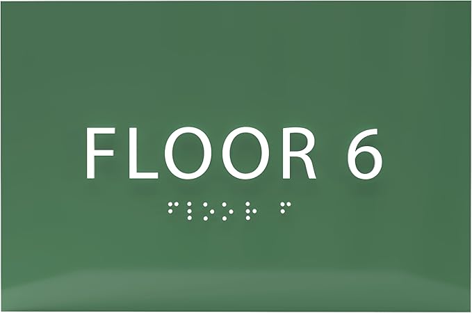 6" X4" Floor 6 Sign by ADACentralSigns