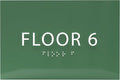6" X4" Floor 6 Sign by ADACentralSigns