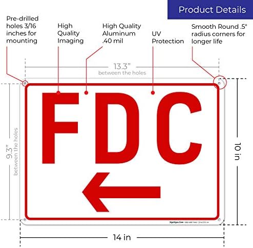 FDC Left Arrow Sign, - Image 3