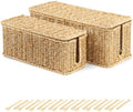 Cable Management Box, Cord Organizer with Lid & Cable Ties - Natural Set by BROWNLILY