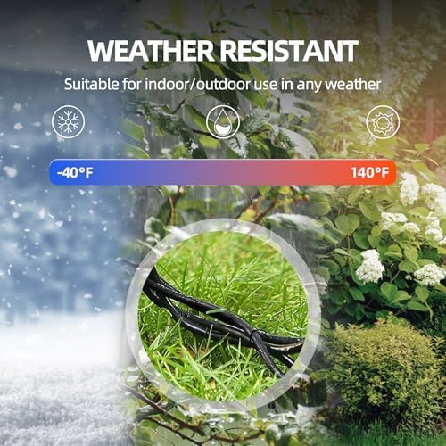TiFFCOFiO Outdoor Extension Cord with 1 to 3 Splitter Outlets, 35 FT Waterproof Cord with Safety Cover, 3 Electrical Outlets for Christmas Decorations, 16 AWG, ETL Listed - Image 5