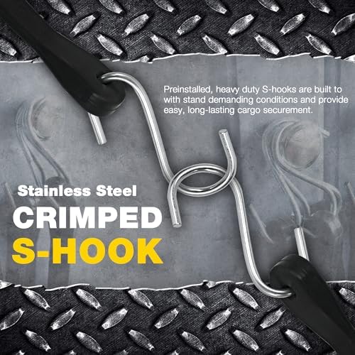 Bungee Cords with Hooks 21" 50 Pack, Heavy Duty Rubber Tarp Straps S Hooks - Image 5