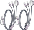 2Pack Travel Essentials for Apple Watch Charger,3-in-2 Multi Charging Cable by Accessoriesforphoneandelectricproducts