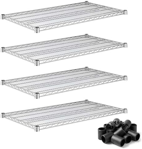 24" x 42" 4 Pack Value Pack NSF Wire Shelf Replacement for Business, Retail, and Storage Use by Zedfire