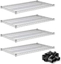 24" x 42" 4 Pack Value Pack NSF Wire Shelf Replacement for Business, Retail, and Storage Use by Zedfire