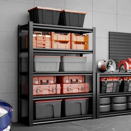 2000LBS Heavy Duty Garage Shelving Metal Storage Shelves 5-Tier Adjustable Shelving Units Industrial Utility Shelves Rack for Warehouse Garage Basement Pantry Kitchen Living Room (15.7"D×23.6"W×63"H) - Image 2
