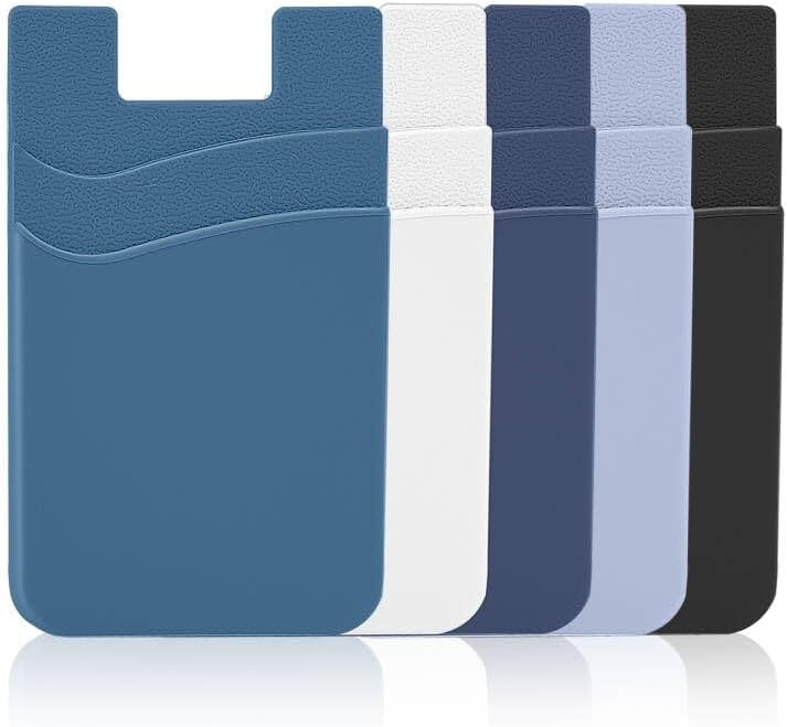 Senose Phone Wallet, Phone Card Holder Stick On Silicone Credit Card Holder by Senose