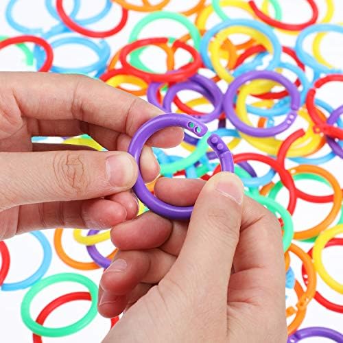 Outus 144 Pieces Plastic Binder Rings Loose Leaf Multi-Color, 27 mm - Image 4