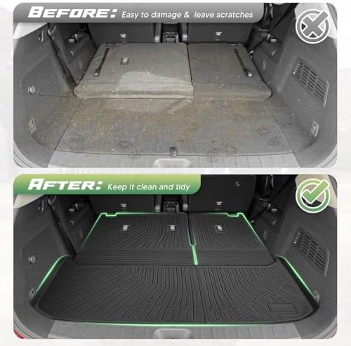 Cartist Cargo Mat & Backrest Mat Fits for Nissan Pathfinder 2022 2023 2024 2025 2026(7/8 Seats) All Weather TPE Trunk mat for Pathfinder Car Accessories for Pathfinder 2022-2026 - Image 2