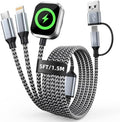 Travel Essentials 3-in-2 Multi Charging Cable with iWatch Charger/IP/USB-C by MPATIBY