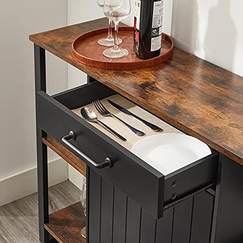 VASAGLE Buffet Cabinet, Sideboard, 2 Doors, 47.2 x 11.8 x 31.5 Inches - Image 7